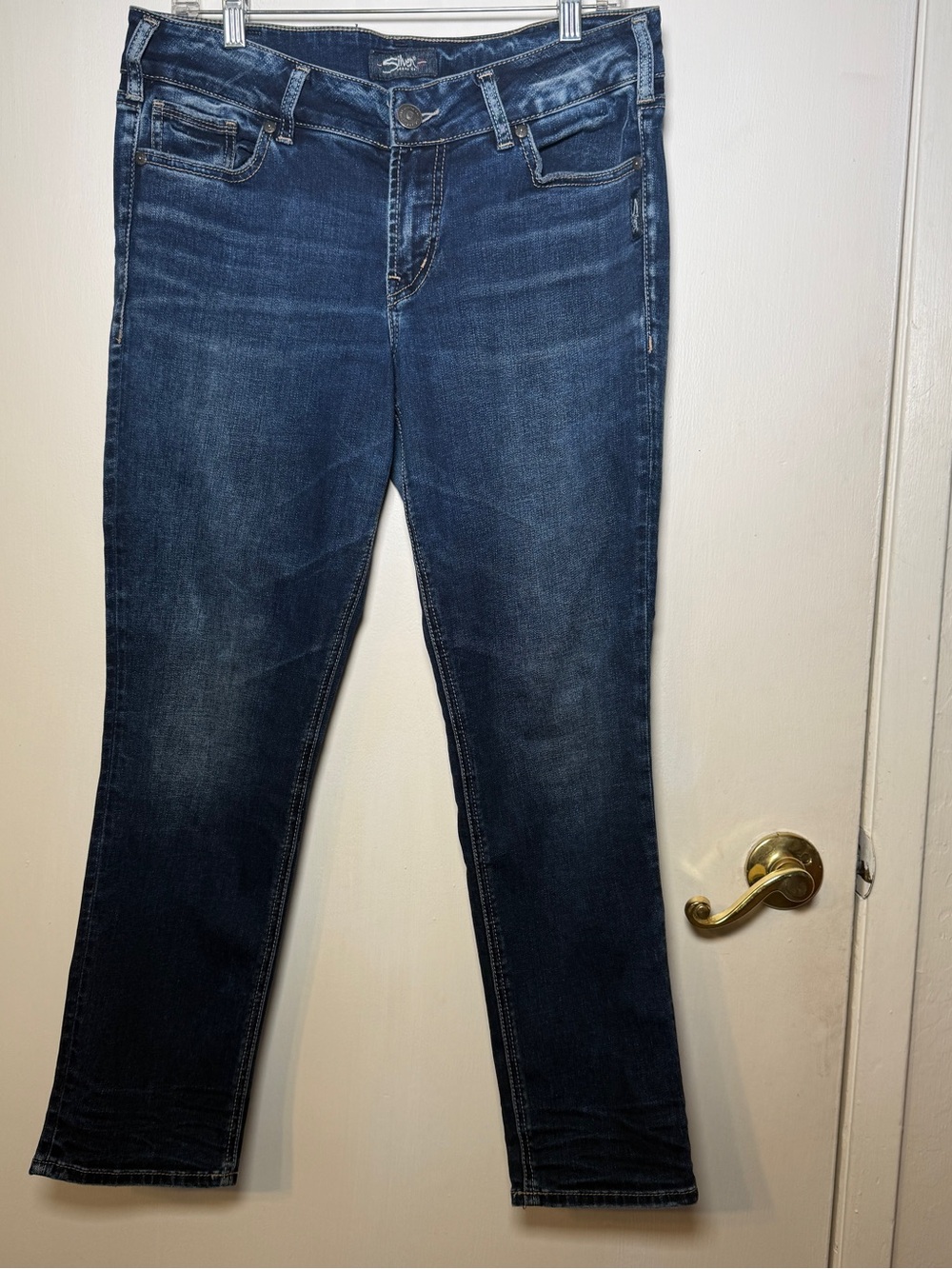 Silver Jeans Women's Elyse Ankle Slim Jeans - Dark Blue W31/ L27